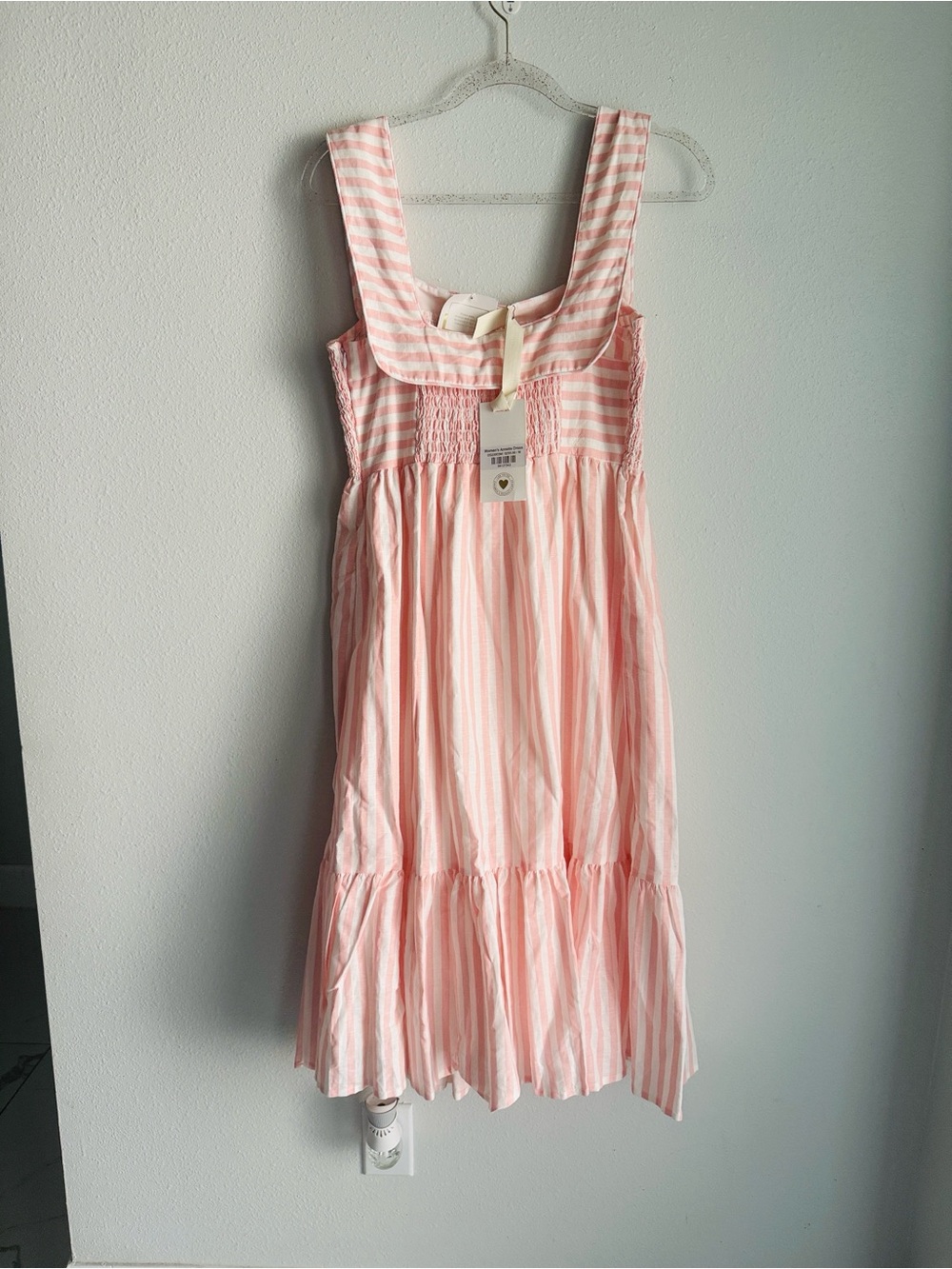 DONDOLO NWT Striped Pink Sundress with Square Neck
